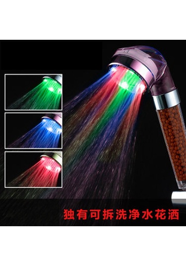 Wezone Led Renkli Değişen Duş Başlığı - 7 Renkli Yavaş Flaşlı Abs Kaplama Duş Spratu Sds-a23 Diğer