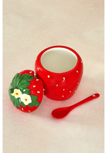 Karaca Strawberry Şekerlik 350 Ml Kırmızı