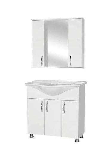 90 Cm Mdf Banyo Dolabı Mdf Sis Gri
