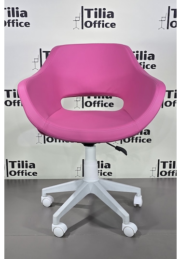 Monaco Çalışma Kesim Çocuk Koltuğu Beyaz Ayak Pembe