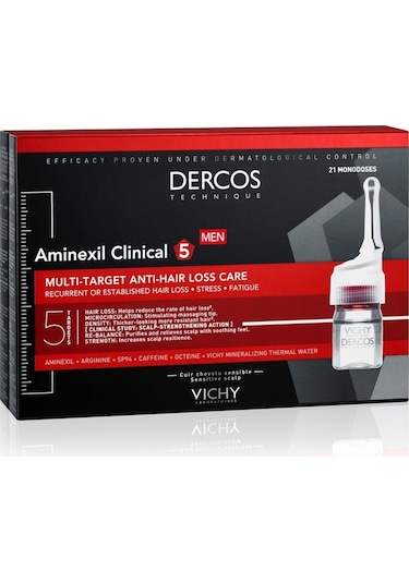 Vichy Dercos Aminexil Clinical 5 Erkekler için Saç Dökülmesine Karşı Serum 21 x 6 ML