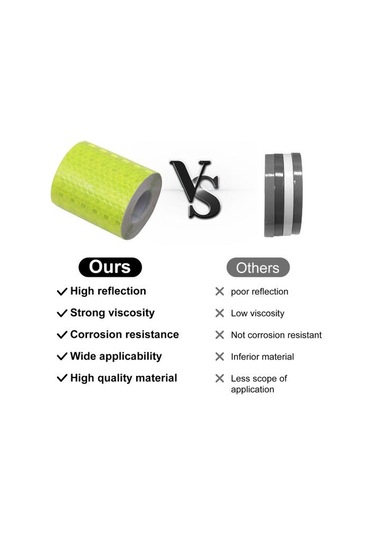 Sarı Mükemmel Kendinden Yapışkanlı Dekoratif Kullanımı Kolay Araba Plakası Yansıtıcı Uyarı Emniyet Bandı Araç Malzemeleri