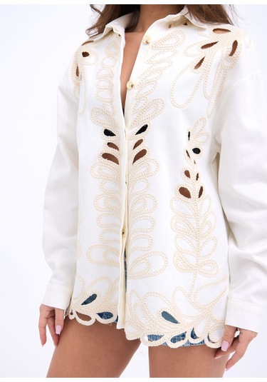 6956 Gömlek-beyaz Beyaz