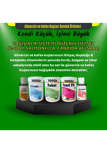 Royal İlaç Güvercin Ve Kafes Kuşları İçin Mini Bağışıklık Sistemi Düzenleyici Destek Seti