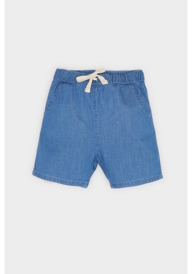 DeFacto Erkek Bebek Beli Lastikli Jean Şort E6837A525SMBE394 Mavi DeFacto Erkek Bebek Beli Lastikli Jean Şort E6837A525SMBE394 Mavi