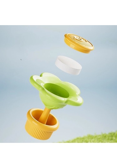 Topshop1 Beige Çiçek Desenli Tuvalet Düğmesi Klozet Açma Pervanesi Sifon Koruyucu Bej