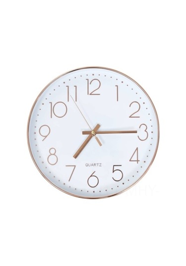 Monyee 30 Cm Büyük Dial Rose Gold Duvar Saati - Pp Yapıklı, Uzak Mesafeden Okunabilir, Kolay Kurulum Çok Renkli