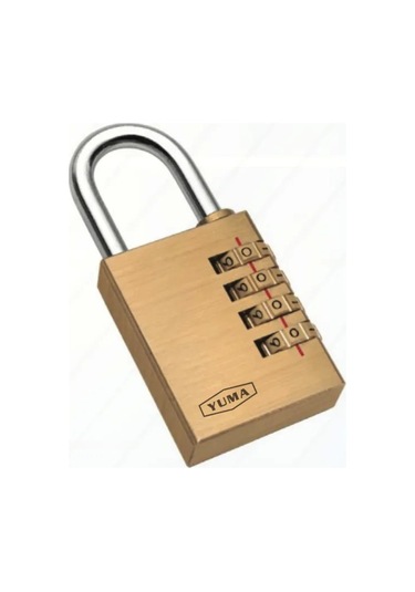Pirinç Şifreli Asma Kilit - 4 Basamaklı 40mm - 9022805501941ynt
