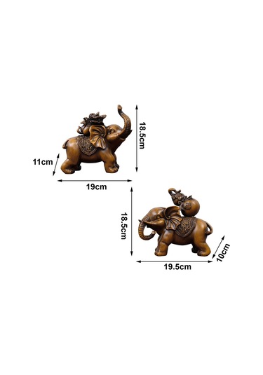Suntek Magideal Kabine Masa Festivali Için Fil Heykeli Koleksiyonu 2 Adet