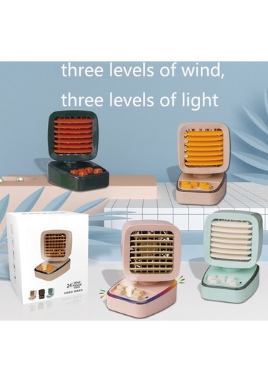 Cbtx A5 Mini Nemlendirici Soğutma Klima Fanı Usb Ev Masaüstü Su Soğutma Fanı Nane i
