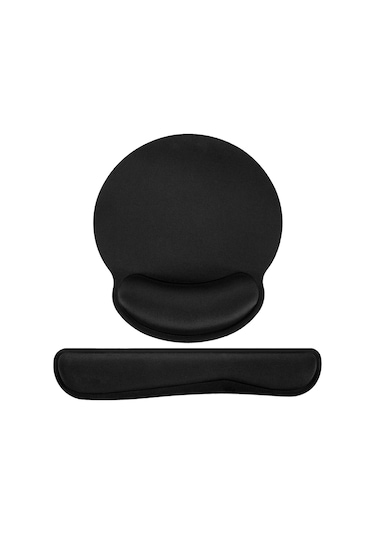 Ergonomik Mouse Pad Ve Bilek Desteği Seti, Nötr Pozisyonlu Ağrı Giderici, Gelişmiş Kontrol İçin Pürüzsüz Mikrofiber, Kaymaz Kauçuk Taban
