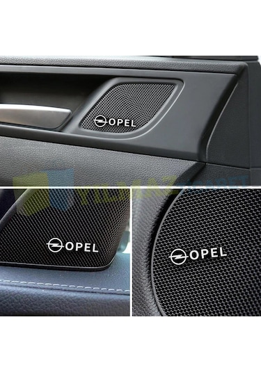 Opel Logo Hoparlör Sticker Arma Amblem Metal Yapışkanlı 2 Adet