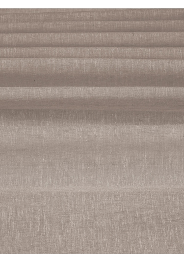 Keten Görünümlü Ekstrafor Büzgülü Hasır Rengi Yüksek Kalite Tül Perde Hasır Rengi