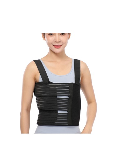 Sones L Omuzlar Üç Parçalı Kaburga Sabitleme Kayışı Postkardiyotorasik Göğüs Kuşağı Siyah