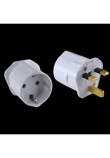 İngiliz Erkek Fişli Seyahat Adaptörü Ingiltere Arabistan Umre Hac Fişi Çevirici Priz Dönüştürücü