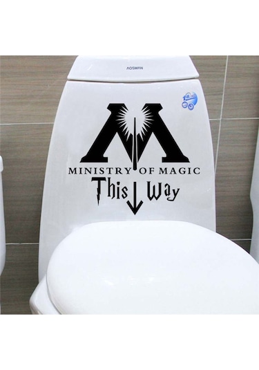 Ministry Of Magic Klozet Kapağı Banyo Wc Sticker 35x30 Cm