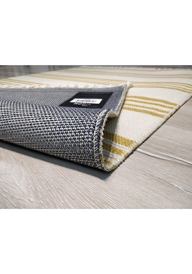 Tarz Wool 20-001Sarı Yün Dokuma Kilim 115X170 Cm