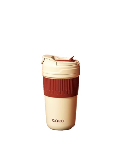 Retro Saman Çift İçecek Seramik Termos Bardak-parşömen