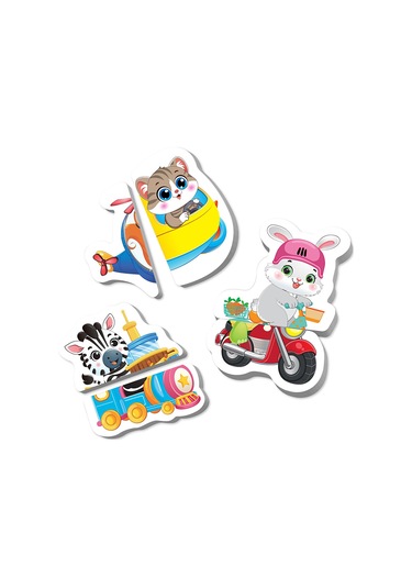 Yükselen Zeka 12-36 Ay İlk Magnet Puzzle - Taşıtlar