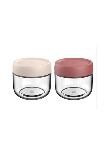 Gıda Sınıfı Cam Sızdırmazlık Kavanoz Neme Dayanıklı Geniş Ağızlı Sızdırmaz Kapak Oluk Tasarımı İstiflenebilir Kavanoz Ev Gereçleri Beyaz