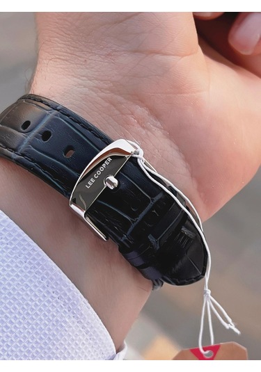 Lee Cooper Deri Kordon Takvimli Kadran 5 Atm Suya Dayanıklı 2 Yıl Garantili Erkek Kol Saati Elc.599 Gri