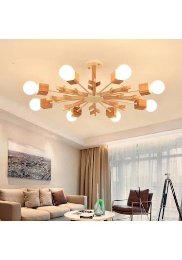 Postmodern Flake Ahşap Avize