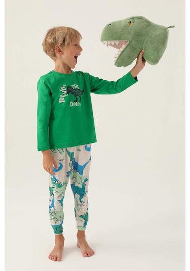 Roly Poly 3363 Revive Erkek Çocuk Pijama Takımı Yeşil