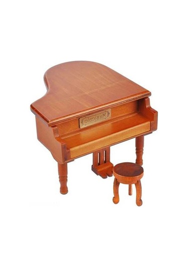 Ulzyvf Ahşap Piyano Kutusu - Rastgele Melodi, Dekoratif Hediye Kutusu