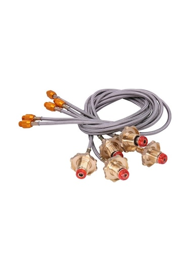 Fortunelane Propan Bağlantılı Dayanıklı Kamp Stovu Lpg Tankı Hortumu, Esnek, Güvenli, Tekli, Çok Renkli Çok Renkli