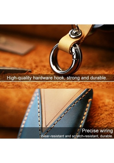 Tongxida Toyota Araba Uyumlu Sığır Derisi Anahtar Koruyucu Kapak Kılıfı Üç Anahtar Versiyonu Kırmızı 2 Adet