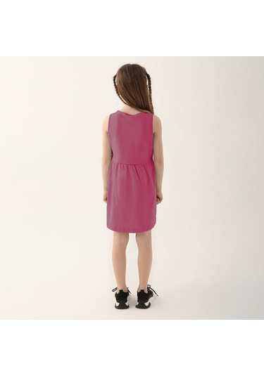 Minnie Mouse D4860-3 Çocuk  Fuşya Elbise