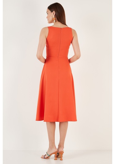 Lela Bayan Elbise 6051963 Oranj Turuncu