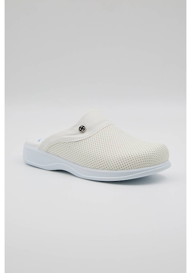 Term-0011 Quicksteps Professional Erkek Anatomik Ve Comfort Sabo Terlik Beyaz