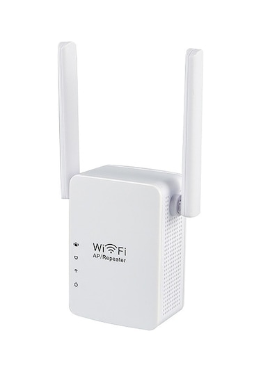 300mbps Wifi Sinyal Güçlendirici, İki Antenli Ev Kullanımlı Repeater, Ap Modu Desteği, Beyaz Avrupa Standartı