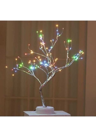 Didadodo Çok Renkli Led Gece Lambası Mini Noel Ağacı Bakır Tel Aydınlatma 108 Leds Çok Renkli