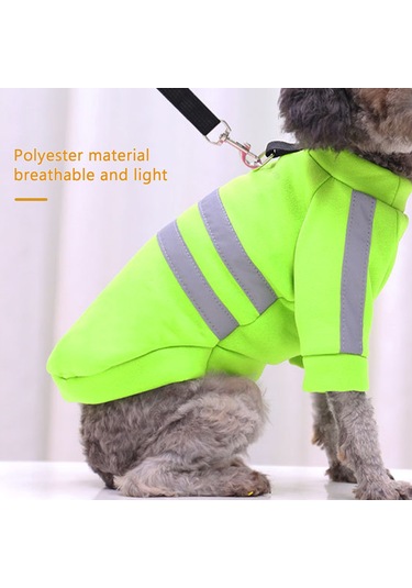 Geeksen Köpek İçin Traktörlü Reflektörlü Sweatshirt Turuncu - S