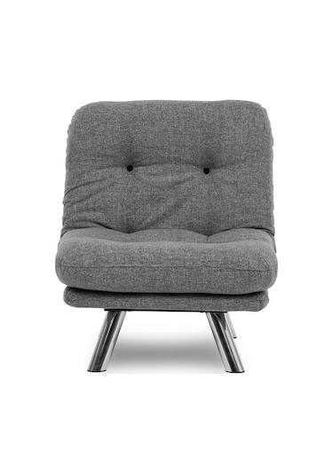 Pafu Hippo Tekli Yataklı Koltuk Keten - Açık Gri Açık Gri