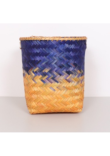 Küfe 35x40 Cm Doğal Bambu Kulplu Sepet Mix