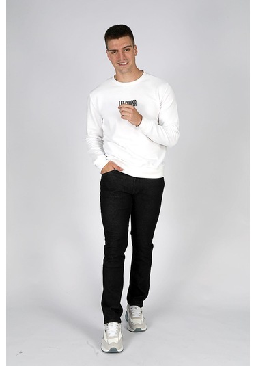 Lee Cooper Paul Erkek O Yaka Sweatshirt Beyaz-20101-beyaz Beyaz