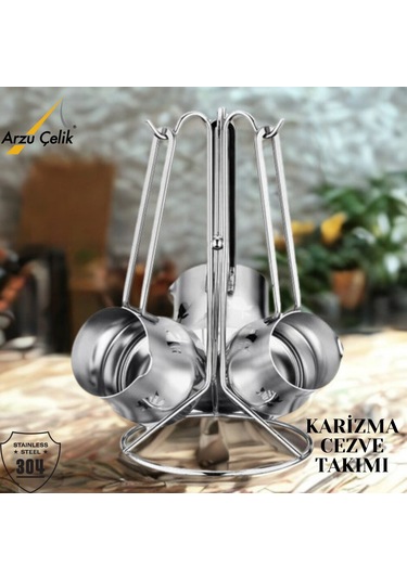 Karizma Cezve Takımı-satenli