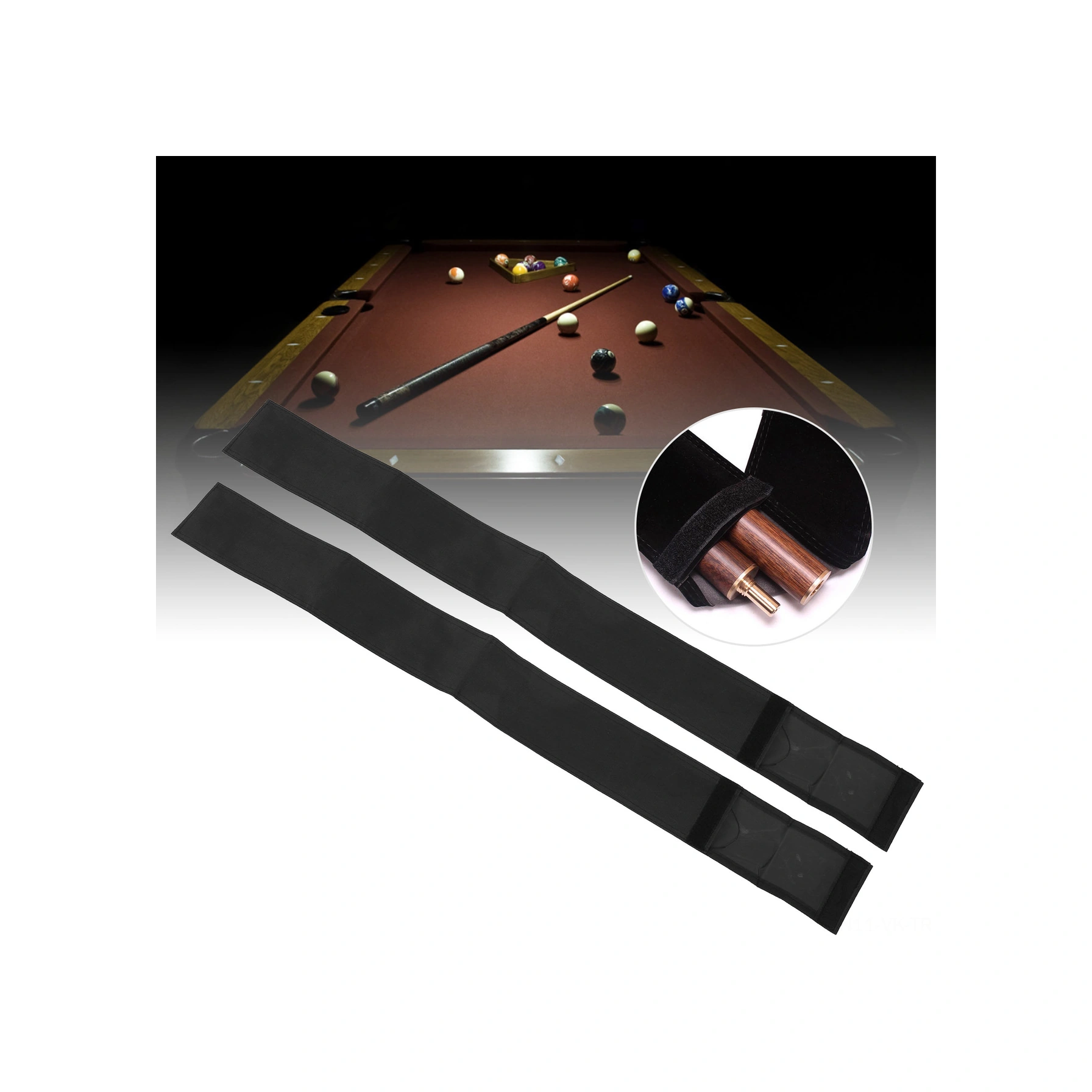 Vkemall 2 Adet Kanvas Bilardo Çubuk Çantası - 1/2 Tip, 81cm, Korumalı, Boyanabilir Askı, Dürtü Ve Toz Koruma