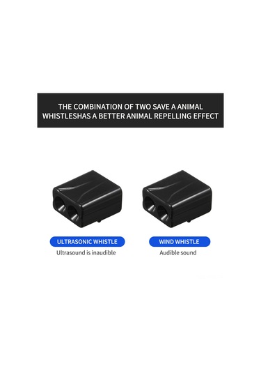Honmex 2 Adet Otomobil Hayvan Uyarıcı Ultrasonik + Rüzgar Modeli - Tüm Araçlar İçin Vahşi Hayvan Engelleme Cihazı