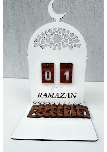 Ahşap Dekoratif Ramazan Takvim İmsakiye