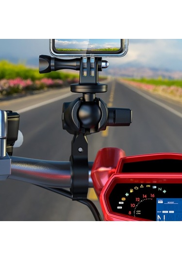 Sones R3 Motosiklet Scooter Cep Telefonu Braketi 1 Inç Top Kafa Gidon Sabit Taban