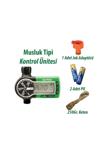 Rain Bird 1zehtmr Musluk Tipi Kontrol Ünitesi 1 İstasyonlu, Teflon, Pil Ve Adaptör Seti
