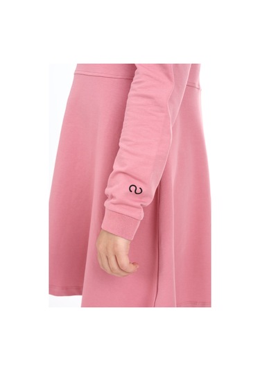 Toontoy Kız Çocuk Baskılı Elbise Gülkurusu