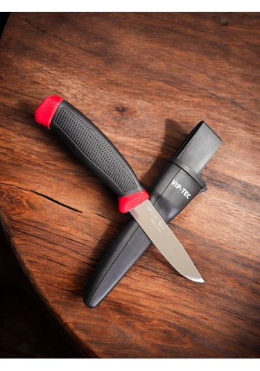 Vip-tec Vt875301 Çok Amaçlı Paslanmaz Çelik Bıçak/kamp Bıçağı Made İn Sweden Kırmızı - Siyah