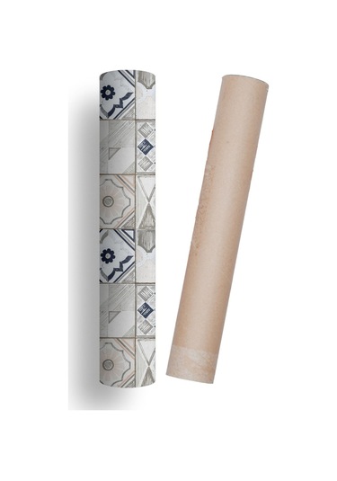 Mutfak Tezgah Arası Kendinden Yapışkanlı Folyo Kaplama Soft Eskitme Fayans Desen 60cmx100cm