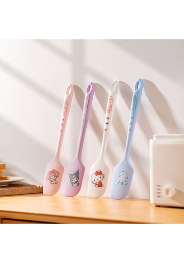 Yuntech01 Sanrio Lisanslı Pasta Krem Kalıp Silikon Spatula, Isı Dayanıklı, Ergonomik Kollu, Karıştırma Ve Dağıtma İçin Pastane Aleti Pembe, 5.5x28cm Diğer