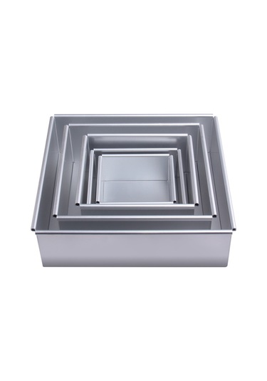 Yaleker 8 İççaplı Kare Aluminyum Anodize Pasta Kalıbı, Canlı Tabanlı, Ev Kullanıma Uygun, Dayanıklı Fırın Aleti Diğer